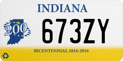 IN license plate 673ZY