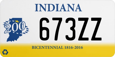 IN license plate 673ZZ