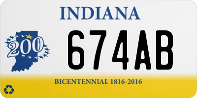 IN license plate 674AB