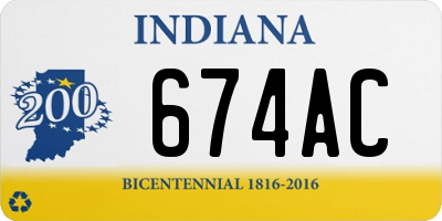 IN license plate 674AC