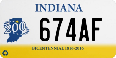IN license plate 674AF