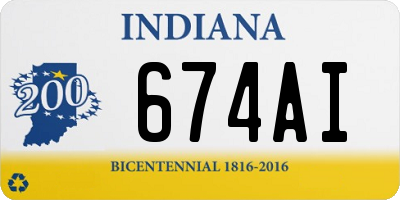 IN license plate 674AI