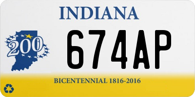 IN license plate 674AP