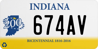 IN license plate 674AV