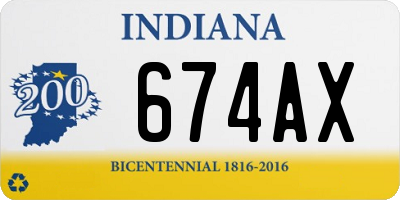 IN license plate 674AX