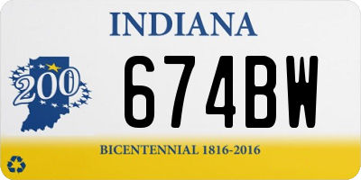 IN license plate 674BW