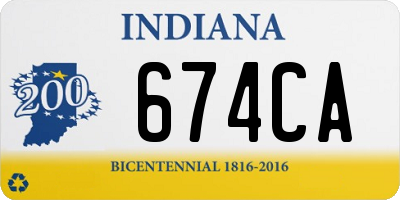 IN license plate 674CA