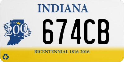 IN license plate 674CB