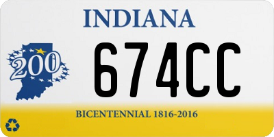 IN license plate 674CC