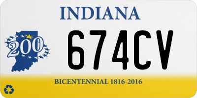 IN license plate 674CV