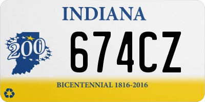 IN license plate 674CZ