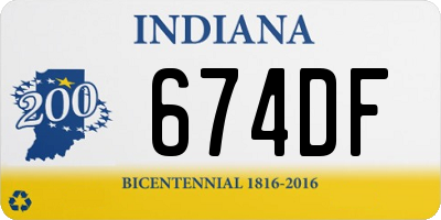 IN license plate 674DF