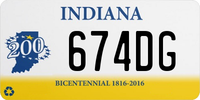 IN license plate 674DG