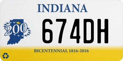 IN license plate 674DH