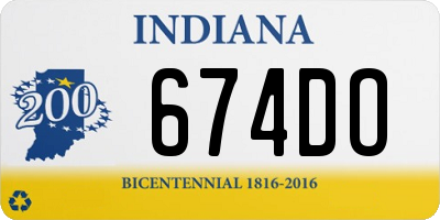 IN license plate 674DO