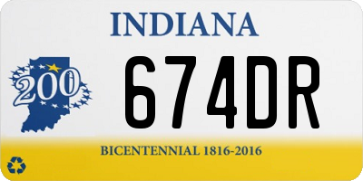 IN license plate 674DR