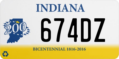 IN license plate 674DZ