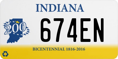 IN license plate 674EN