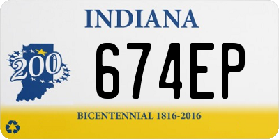 IN license plate 674EP
