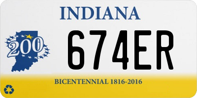 IN license plate 674ER