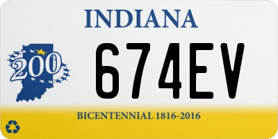 IN license plate 674EV