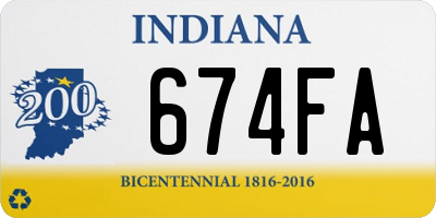 IN license plate 674FA