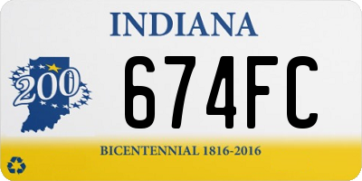 IN license plate 674FC