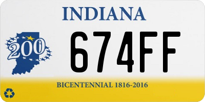 IN license plate 674FF