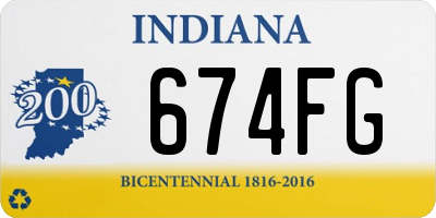 IN license plate 674FG