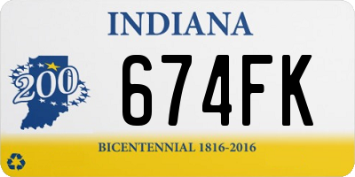 IN license plate 674FK