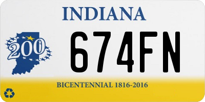 IN license plate 674FN