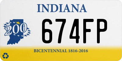 IN license plate 674FP