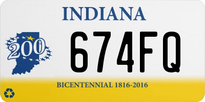 IN license plate 674FQ