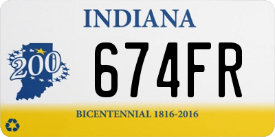 IN license plate 674FR