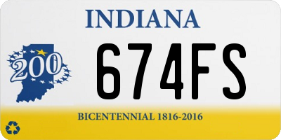 IN license plate 674FS