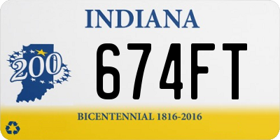 IN license plate 674FT