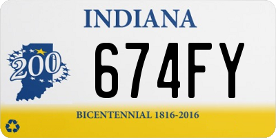 IN license plate 674FY