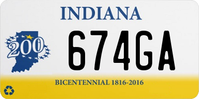 IN license plate 674GA