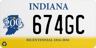 IN license plate 674GC