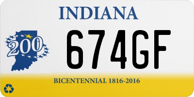 IN license plate 674GF