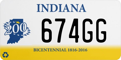 IN license plate 674GG