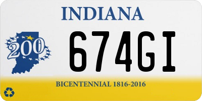 IN license plate 674GI