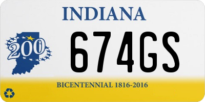 IN license plate 674GS