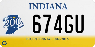 IN license plate 674GU
