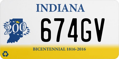 IN license plate 674GV