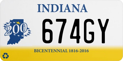 IN license plate 674GY