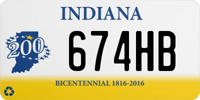 IN license plate 674HB