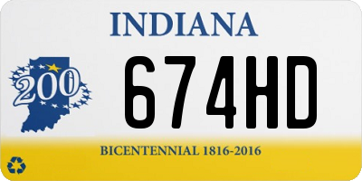 IN license plate 674HD