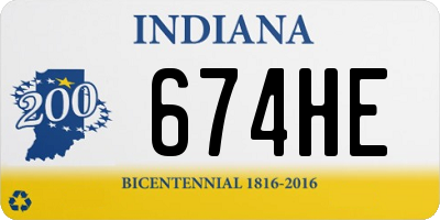 IN license plate 674HE