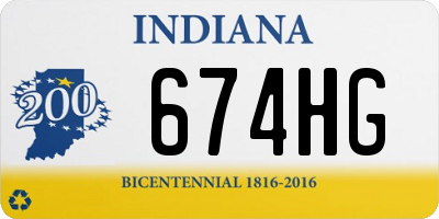IN license plate 674HG